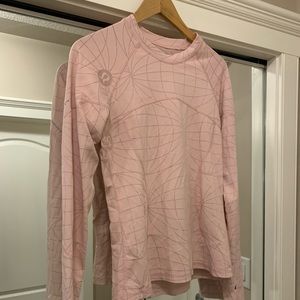 Pink Lululemon Silverescent Long Sleeve shirt